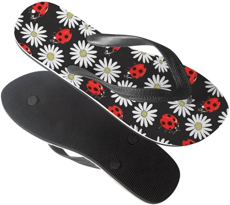 Women Camouflage Flip Flop Sandal, Sunflower Tulip Summer Lightweight Slippers Print Hawaii Holiday Thong Sandals