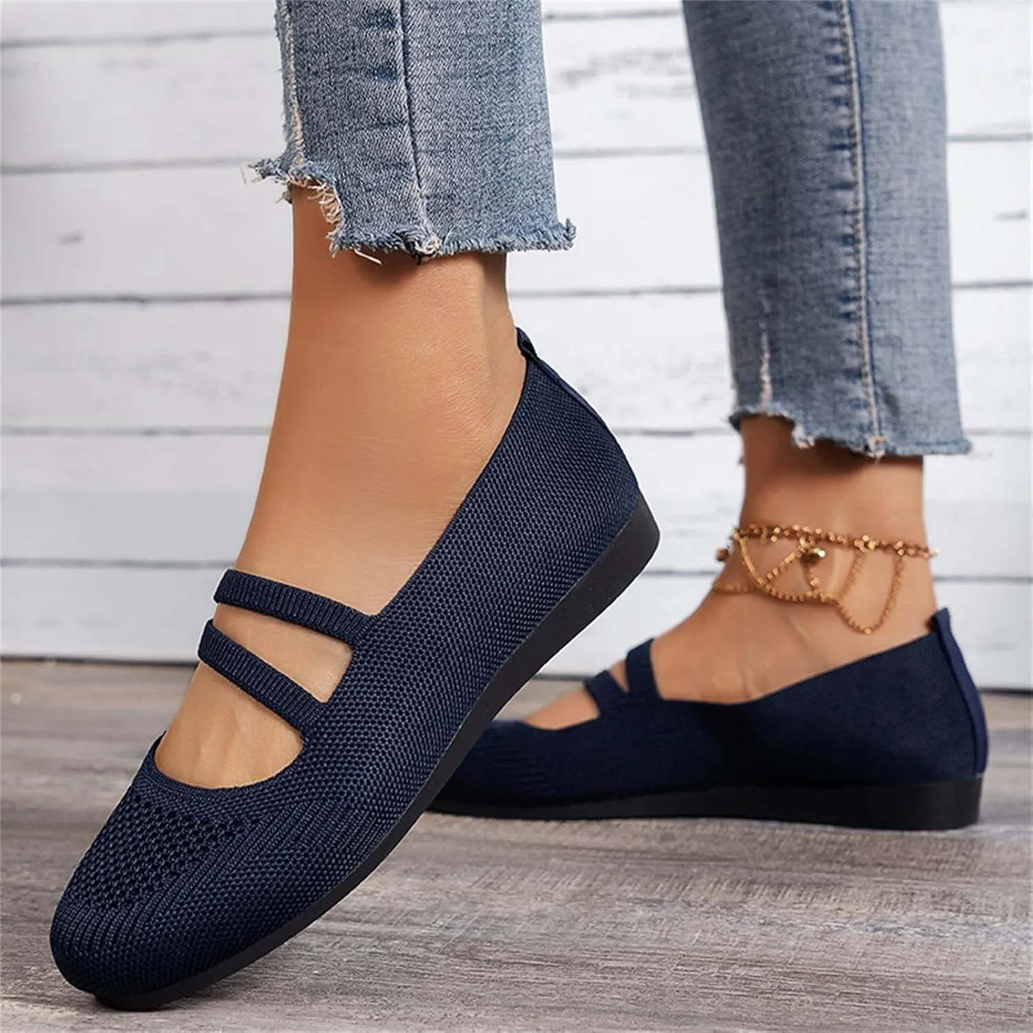 Women Flat Shoes Lightweight Ballet Flats Dressy Casual Work Shoes Round Toe Slip on Loafers Comfortable Flat Shoes