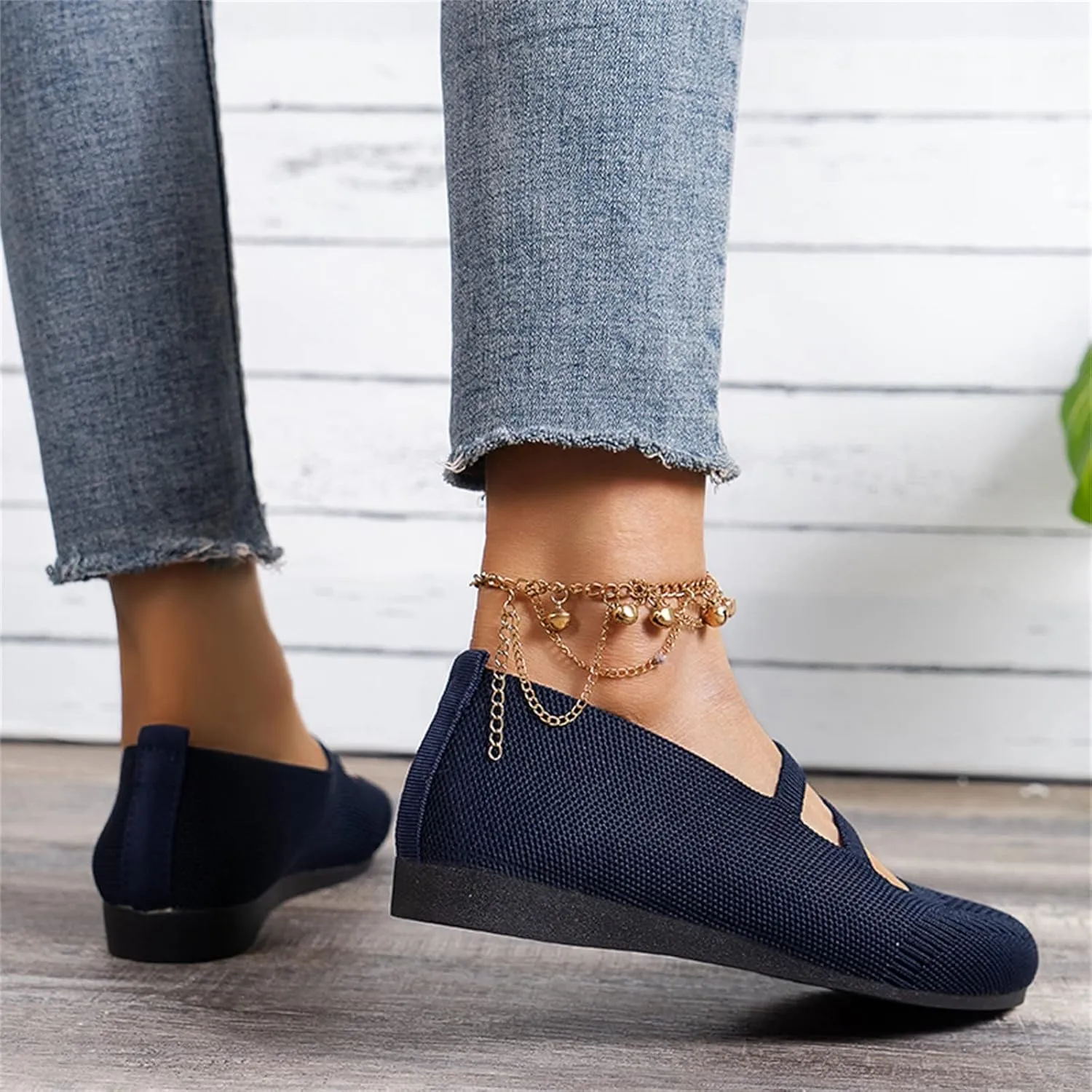Women Flat Shoes Lightweight Ballet Flats Dressy Casual Work Shoes Round Toe Slip on Loafers Comfortable Flat Shoes