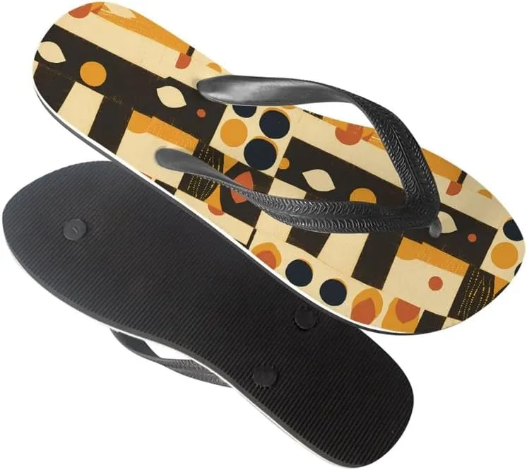 Women Geometry Flip Flop Sandal, Butterfly Sunflower Lightweight Thong Sandals Comfort Summer Beach Slippers