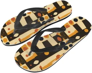 Women Geometry Flip Flop Sandal, Butterfly Sunflower Lightweight Thong Sandals Comfort Summer Beach Slippers