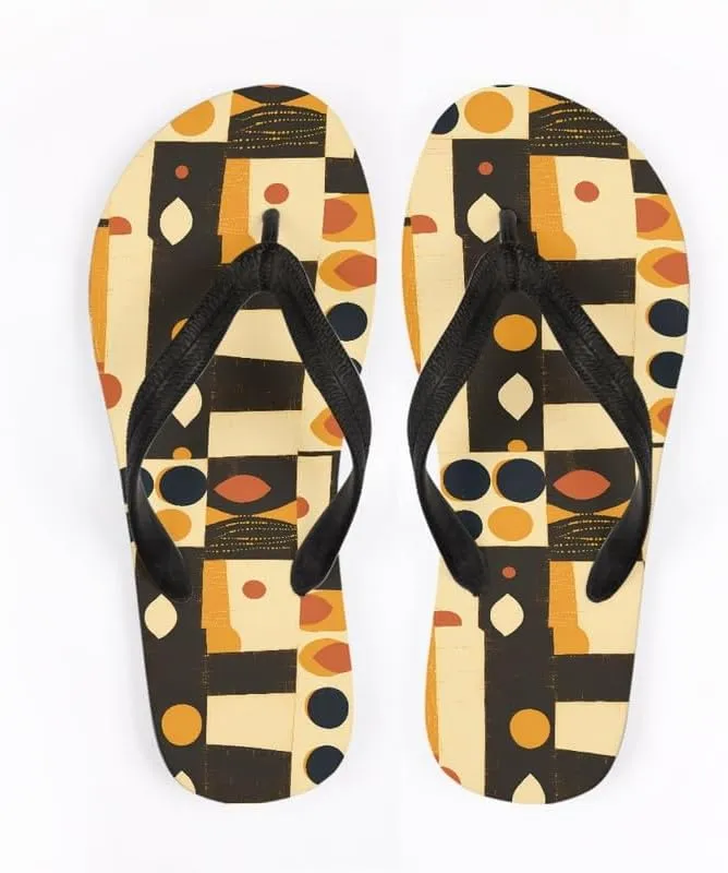 Women Geometry Flip Flop Sandal, Butterfly Sunflower Lightweight Thong Sandals Comfort Summer Beach Slippers