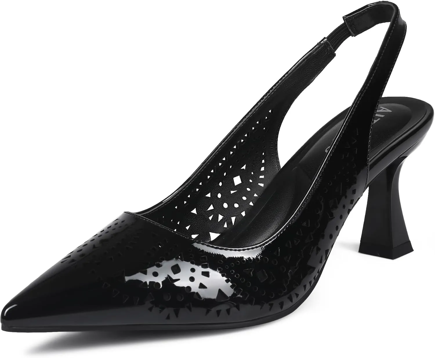 Women' s Closed Kitten Heels, Pointed Toe Bow Pumps Wedding Slingback High Heeled Prom Dress Shoes