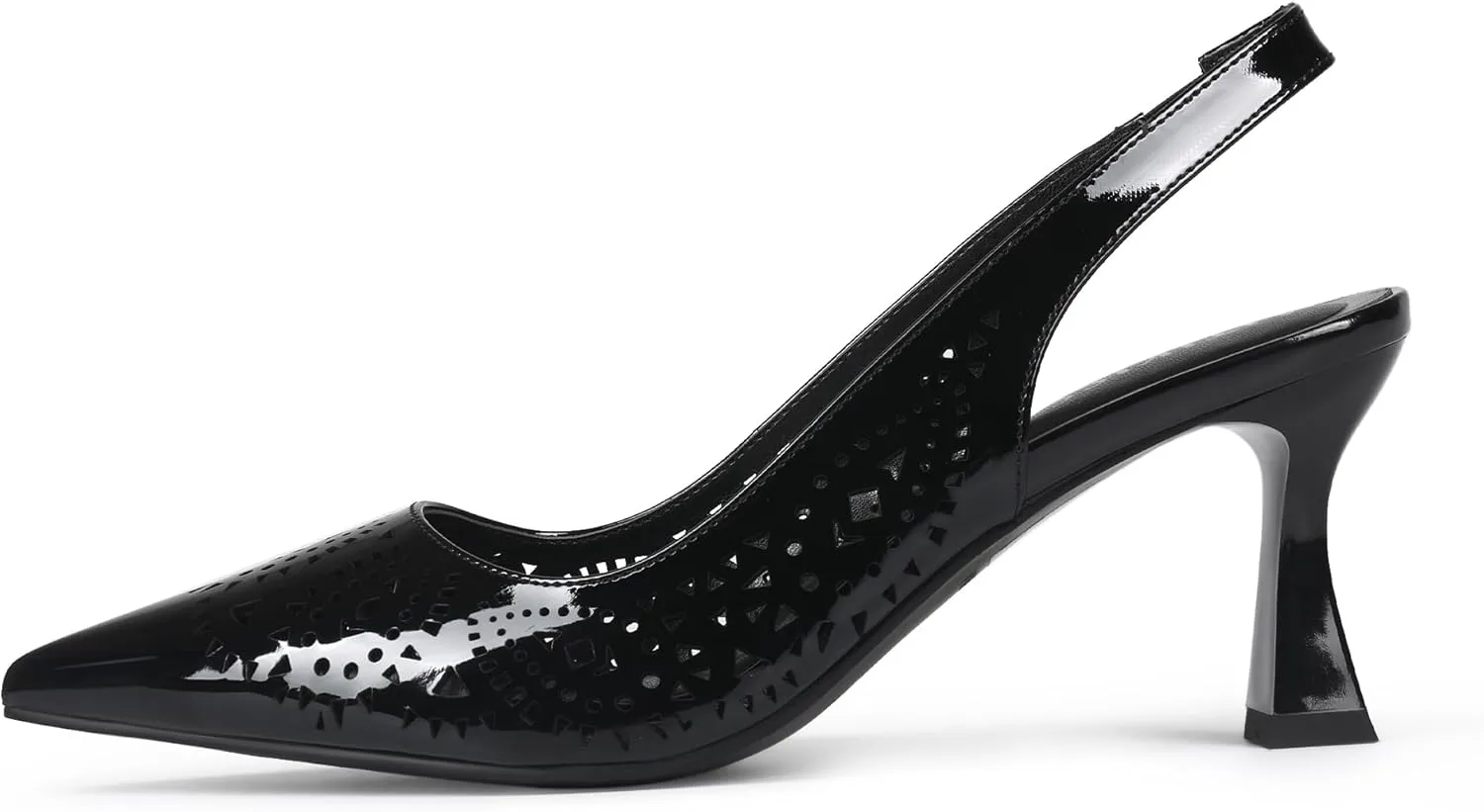 Women' s Closed Kitten Heels, Pointed Toe Bow Pumps Wedding Slingback High Heeled Prom Dress Shoes