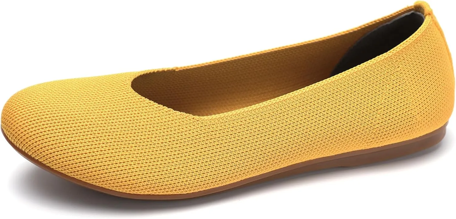 Women's Ballet Flat Dressy Casual Knit Shoes Round Toe Women Mesh Flats
