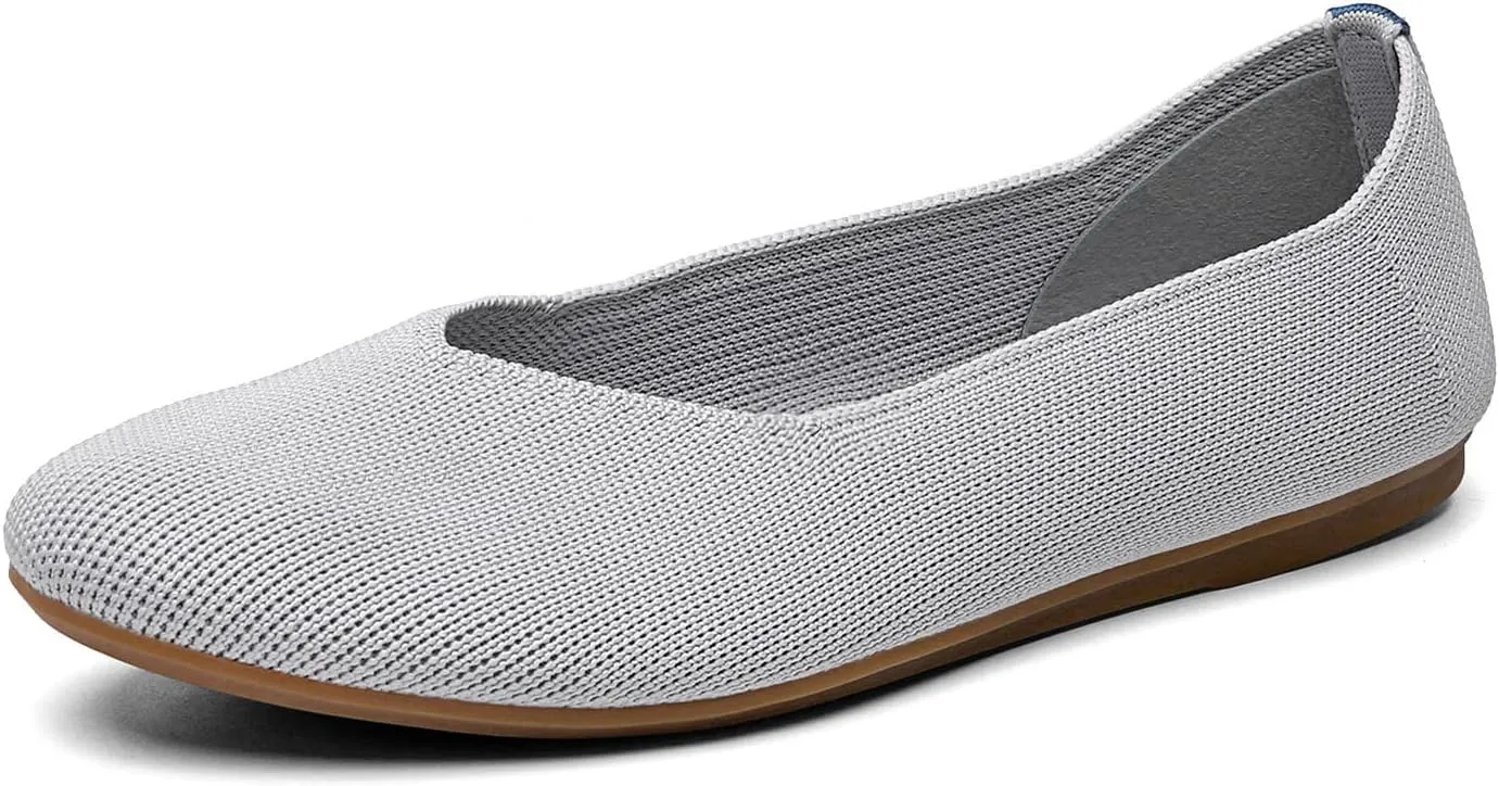 Women's Ballet Flat Dressy Casual Knit Shoes Round Toe Women Mesh Flats