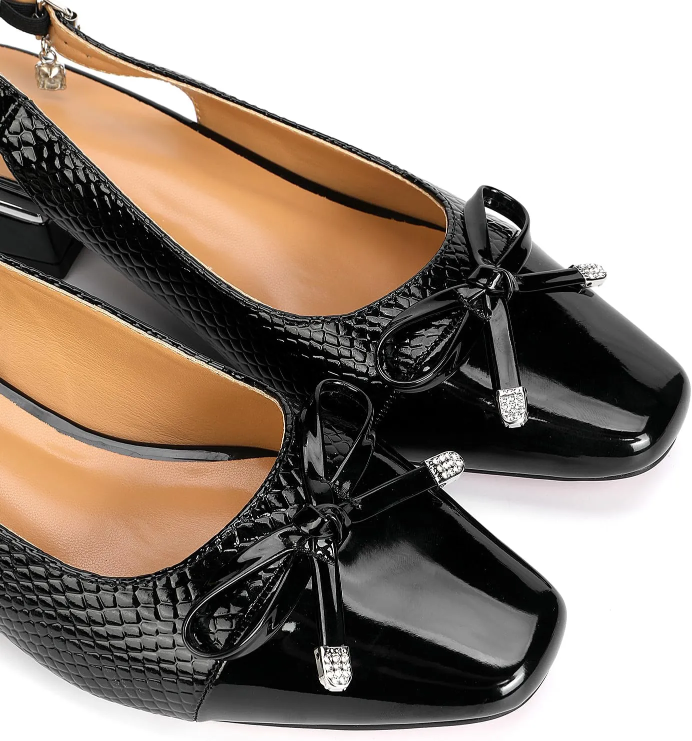 Women's Bowknot High Heels, Open Heel Non-Slip Platform Heel, Closed Toe Pointed Toe Ankle Strap Elegant High Heels for Dinner Dance