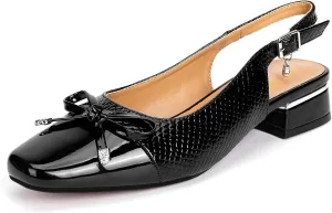 Women's Bowknot High Heels, Open Heel Non-Slip Platform Heel, Closed Toe Pointed Toe Ankle Strap Elegant High Heels for Dinner Dance