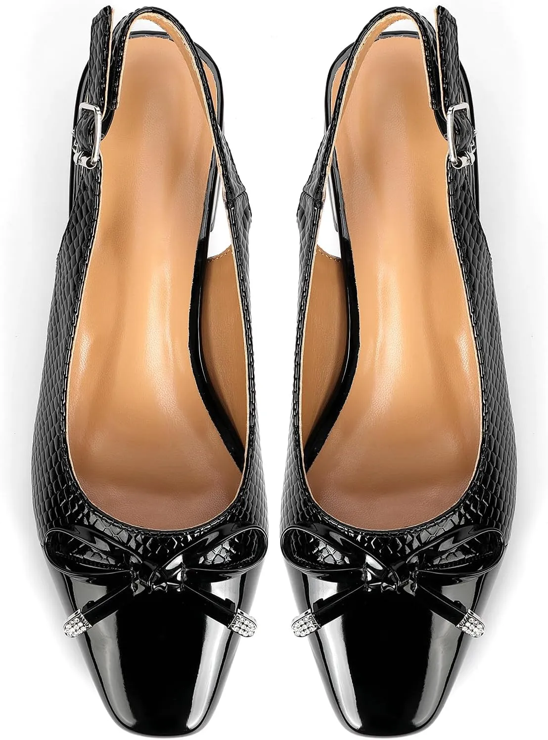 Women's Bowknot High Heels, Open Heel Non-Slip Platform Heel, Closed Toe Pointed Toe Ankle Strap Elegant High Heels for Dinner Dance