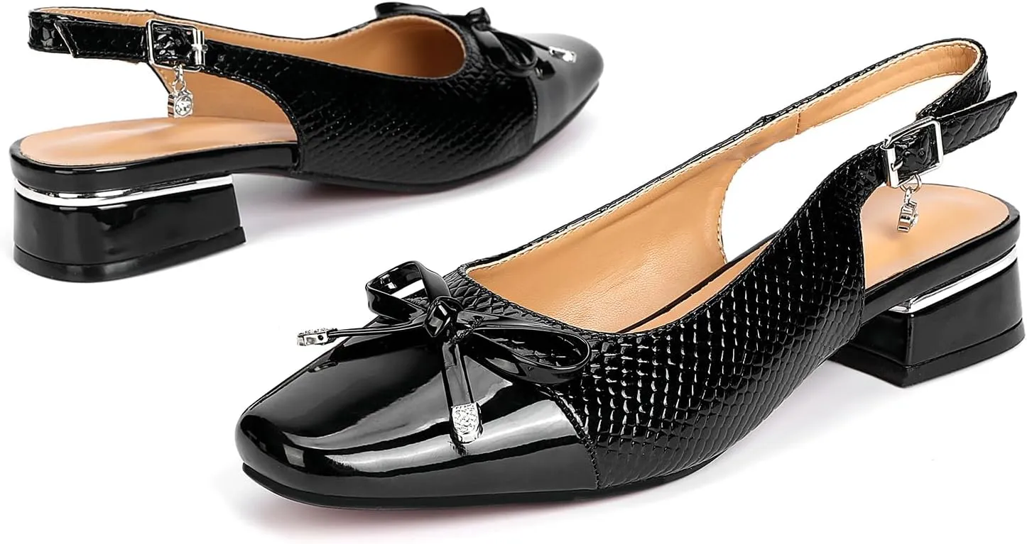 Women's Bowknot High Heels, Open Heel Non-Slip Platform Heel, Closed Toe Pointed Toe Ankle Strap Elegant High Heels for Dinner Dance