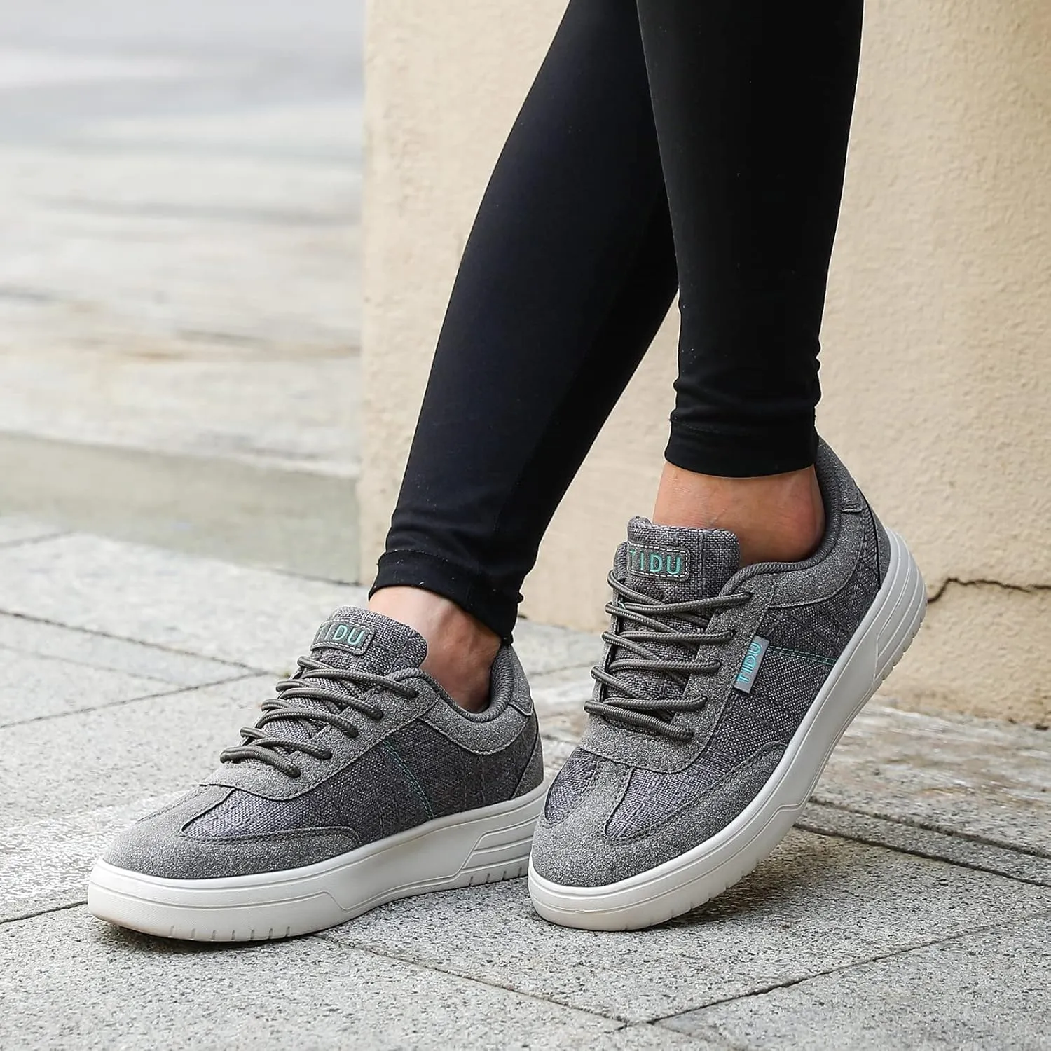 Women's Canvas Walking Shoes with Orthopedic Arch Support Comfortable Fashion Sneakers for Plantar Fasciitis Flat Feet Pain Relief