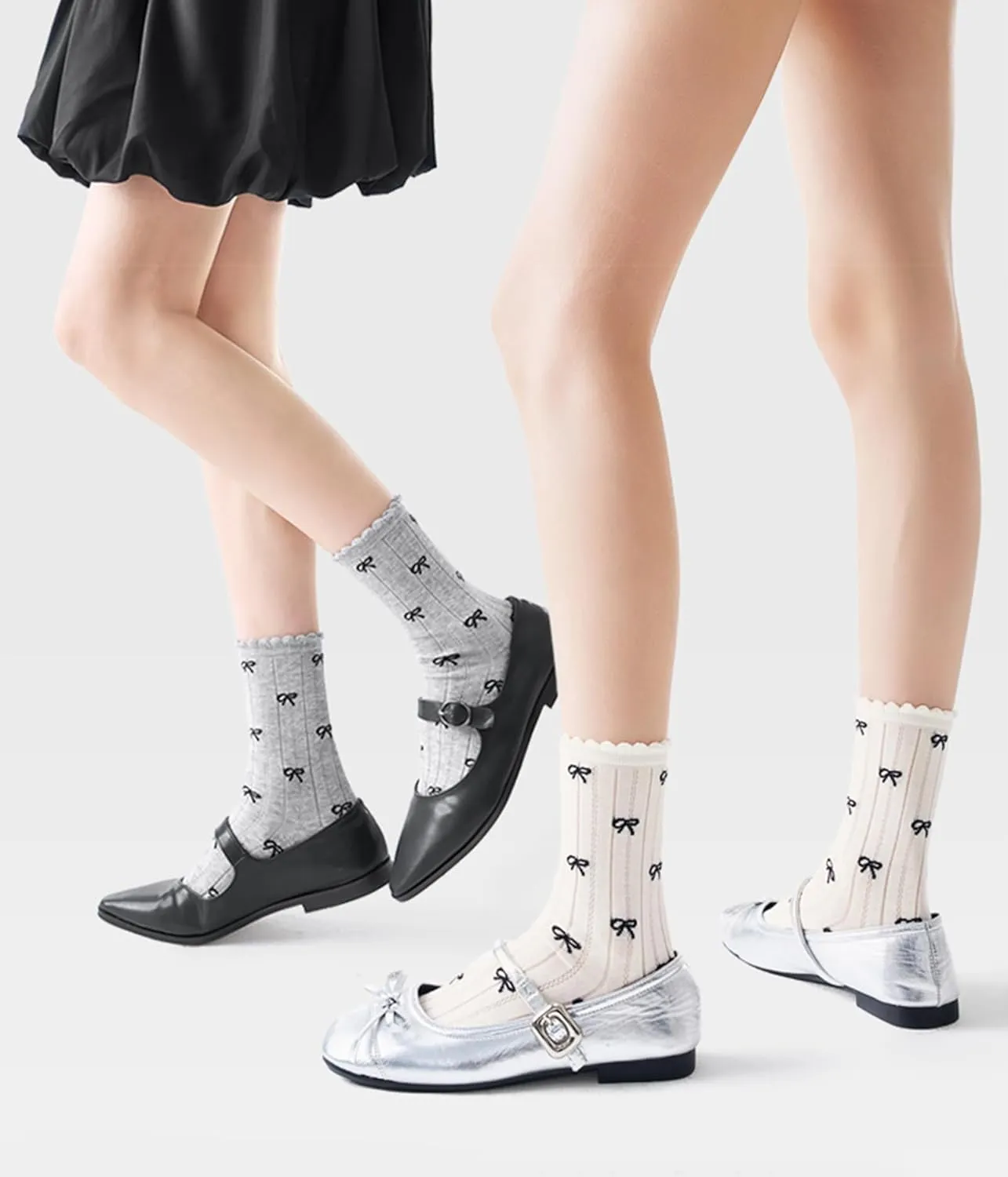 Women's Classic Polka Dot Slouch Calf Socks High Elastic Breathable Knitting Pilling Resistant