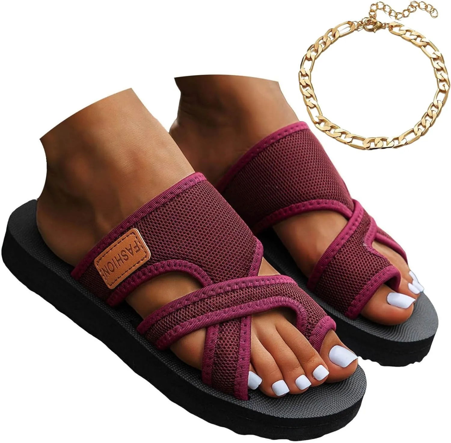 Women's Comfortable Breathable Mesh Flip Flops, Breathable Mesh Sandals, Flip Flops for Women Orthopedic Sandals