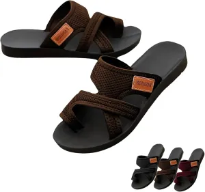 Women's Comfortable Breathable Mesh Flip Flops, Slide Sandals Breathable Mesh Flip Flops for Women