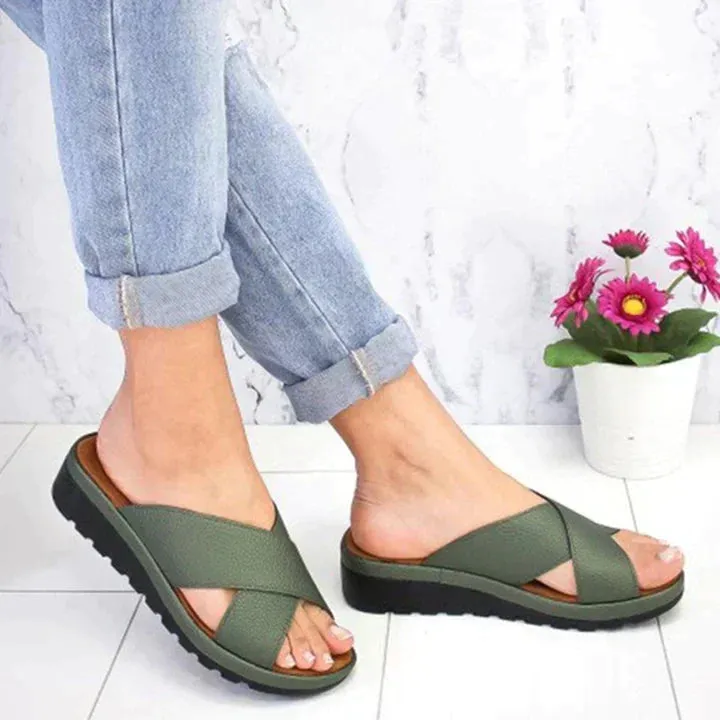 Women's Comfortable Synthetic Sandals with Ortho Support