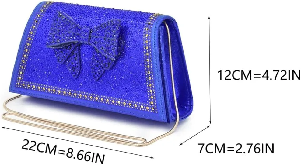 Women's Crystal Pointed-Toe High Heel Pumps with Matching Bag Slingback Buckle Strap Elegant Shoes