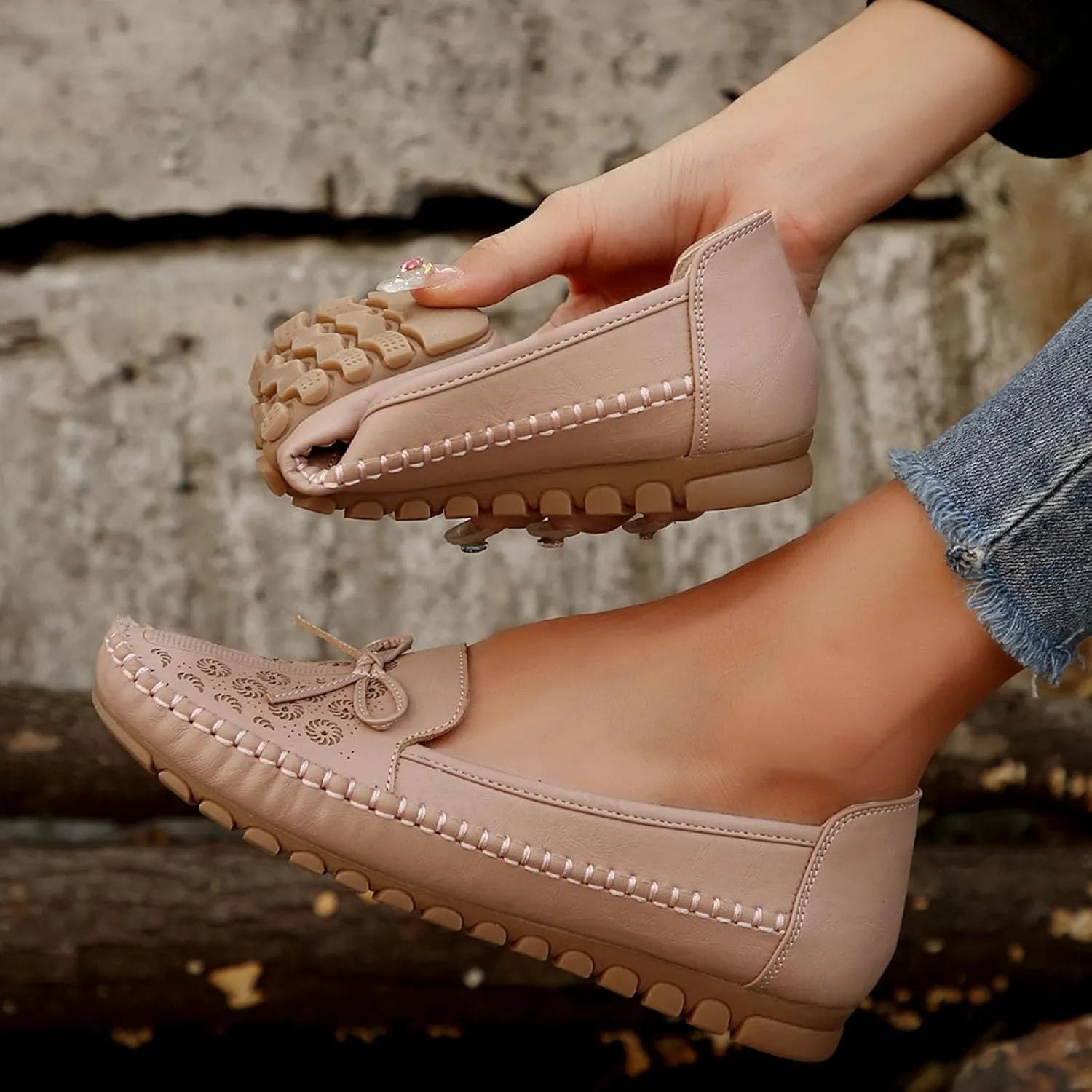 Women's Dressy Casual Slip-on Penny Loafers Comfortable Loafers Fashion Round Toe Moccasins Shoes Driving Flats 2025