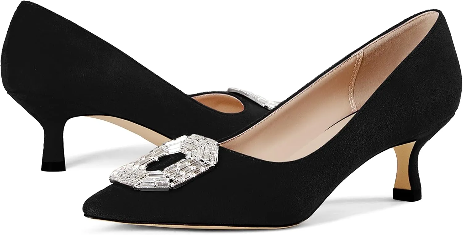Women's Fashionable and Comfortable Single Shoes with Shallow Pointed Toe Thin Heel and Medium Heel