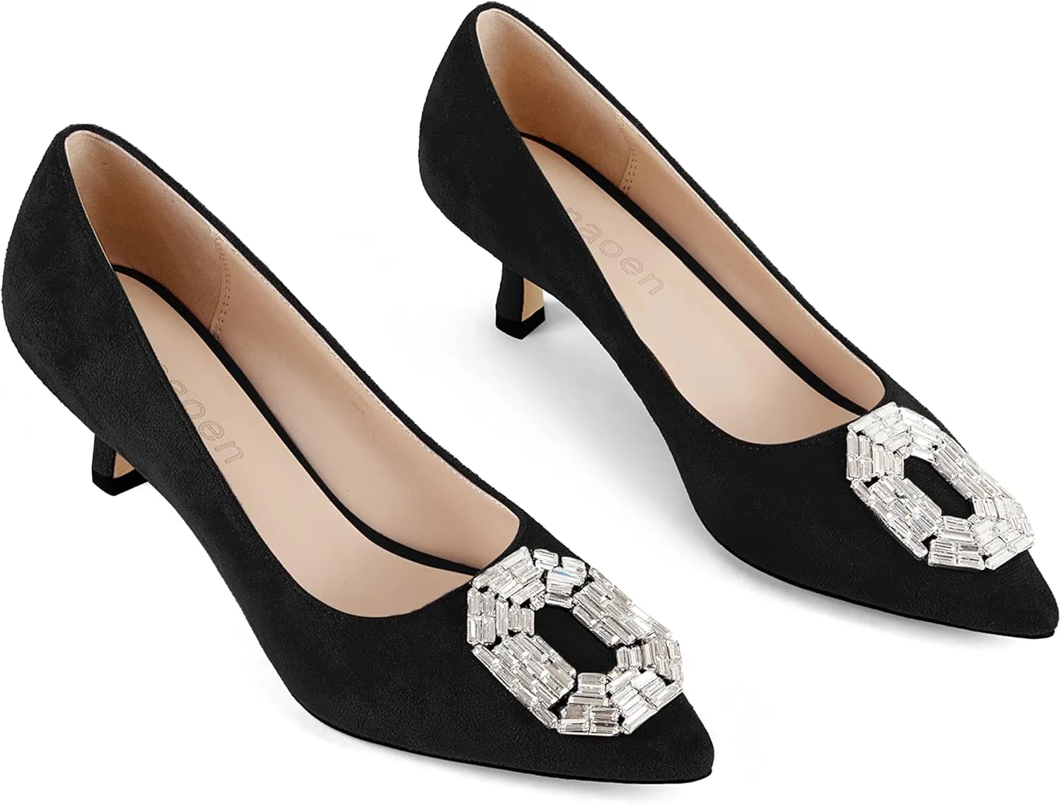 Women's Fashionable and Comfortable Single Shoes with Shallow Pointed Toe Thin Heel and Medium Heel