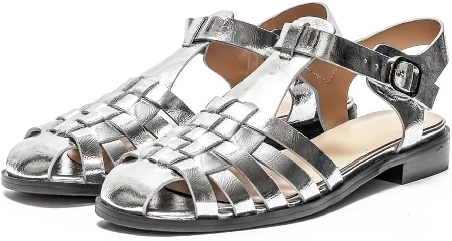 Women's Flat Leather Roman Sandal