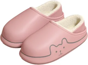 Women's Fuzzy Slippers EVA Thick Sole Cotton Fluffy Memory Foam Lightweight Comfy House Slippers Cozy Faux Fur Soft Plush Couple Slides Anti-Skid Indoor Outdoor Home Bedroom