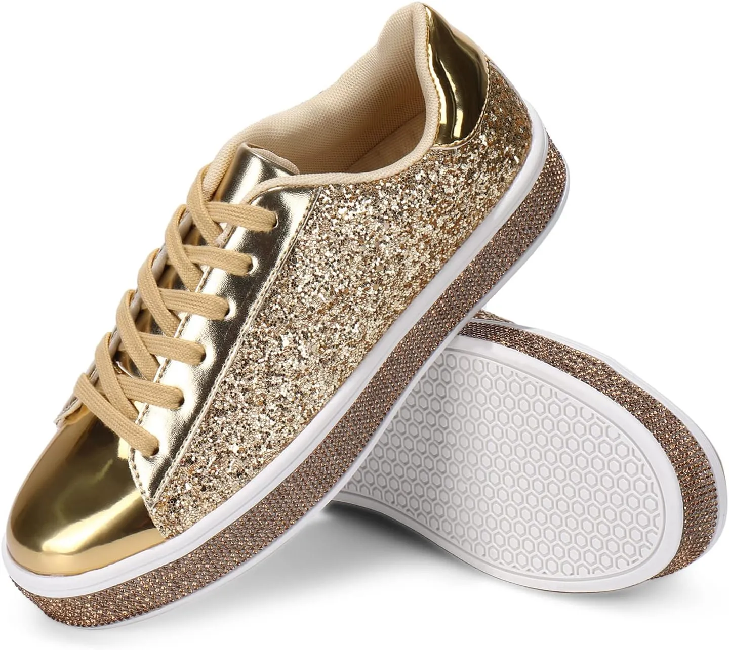Womens Glitter Wedding Sneakers Neon Dressy Sequin Sparkly Sneakers Rhinestone Bling Bridal Shoes Shiny Tennis Shoes