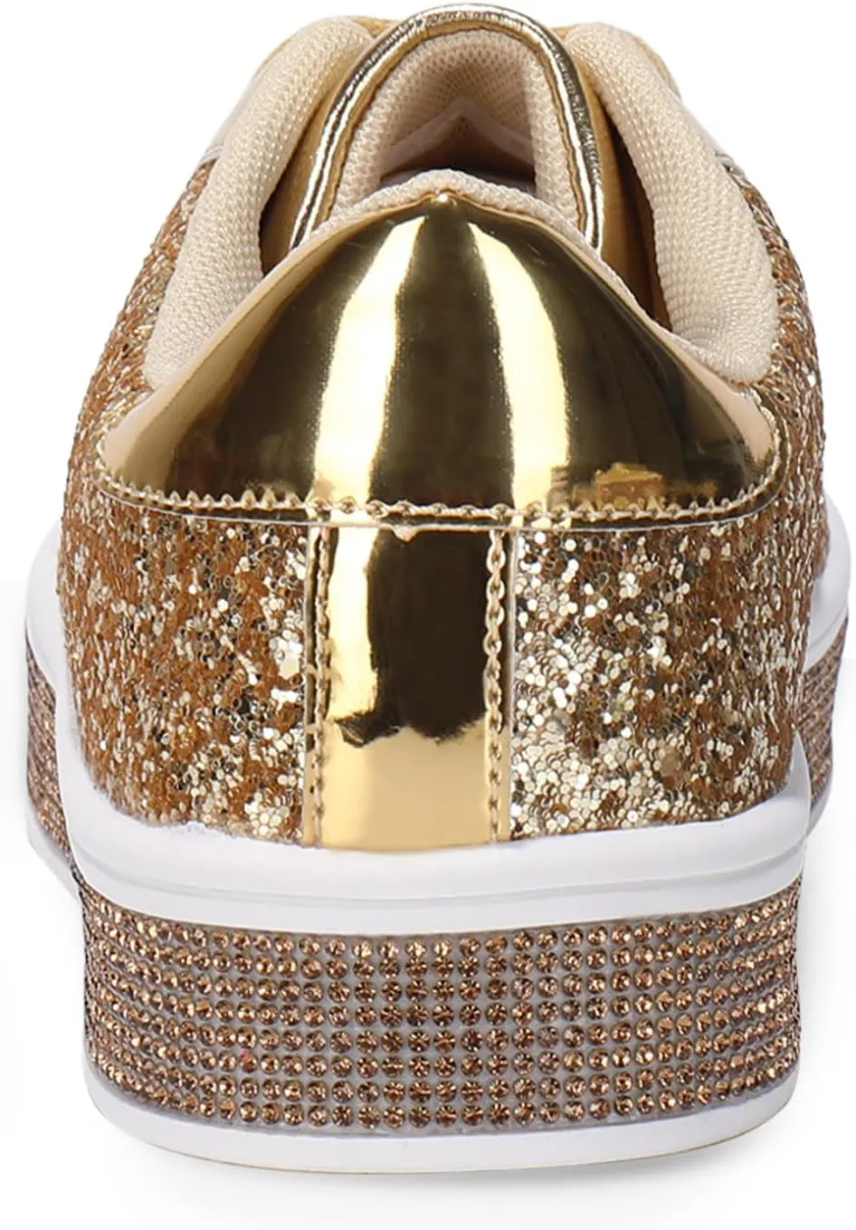 Womens Glitter Wedding Sneakers Neon Dressy Sequin Sparkly Sneakers Rhinestone Bling Bridal Shoes Shiny Tennis Shoes