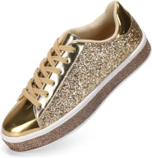 Womens Glitter Wedding Sneakers Neon Dressy Sequin Sparkly Sneakers Rhinestone Bling Bridal Shoes Shiny Tennis Shoes