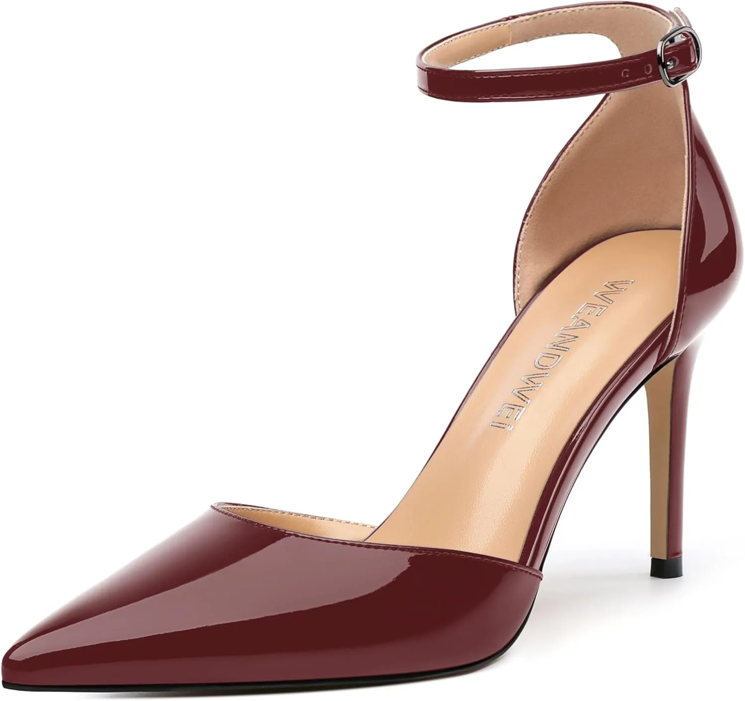 Women's High Heel Pointed Toe Shallow Mouth Single Shoes,Elegant and Charming Ankle Strap Wrap Heel Pumps,Party,Wedding,Dating,Banquet Dress Shoes