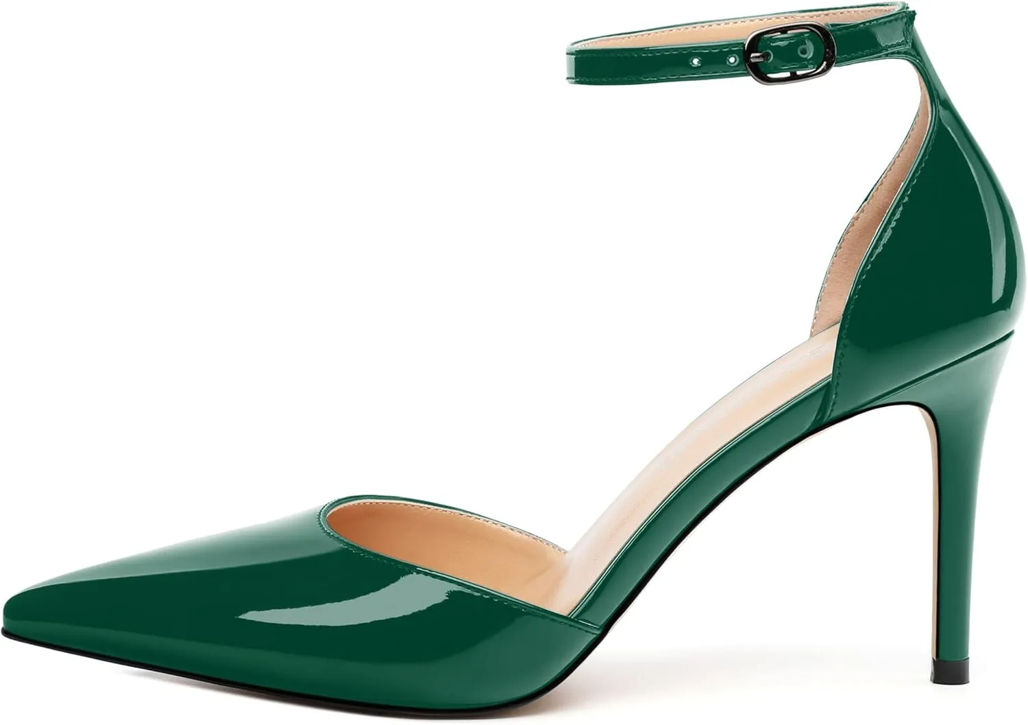 Women's High Heel Pointed Toe Shallow Mouth Single Shoes,Elegant and Charming Ankle Strap Wrap Heel Pumps,Party,Wedding,Dating,Banquet Dress Shoes