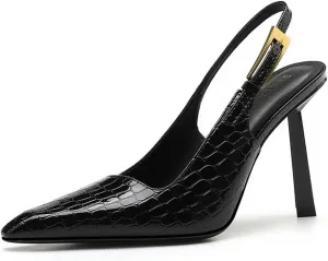 Women's High Heel Pumps Patent Leather Needle Buckle Shallow Mouth Sexy Fashion Banquet Shoes