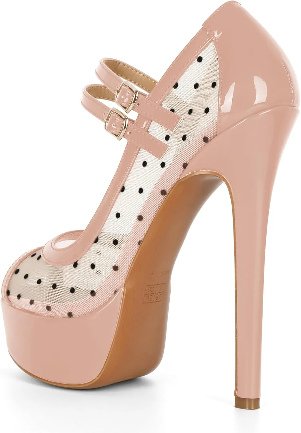 Women's High Heel Pumps Peep Toe Pumps for Women Platform Heels Stiletto Heel Mesh Heels 5.5 Inch Heel