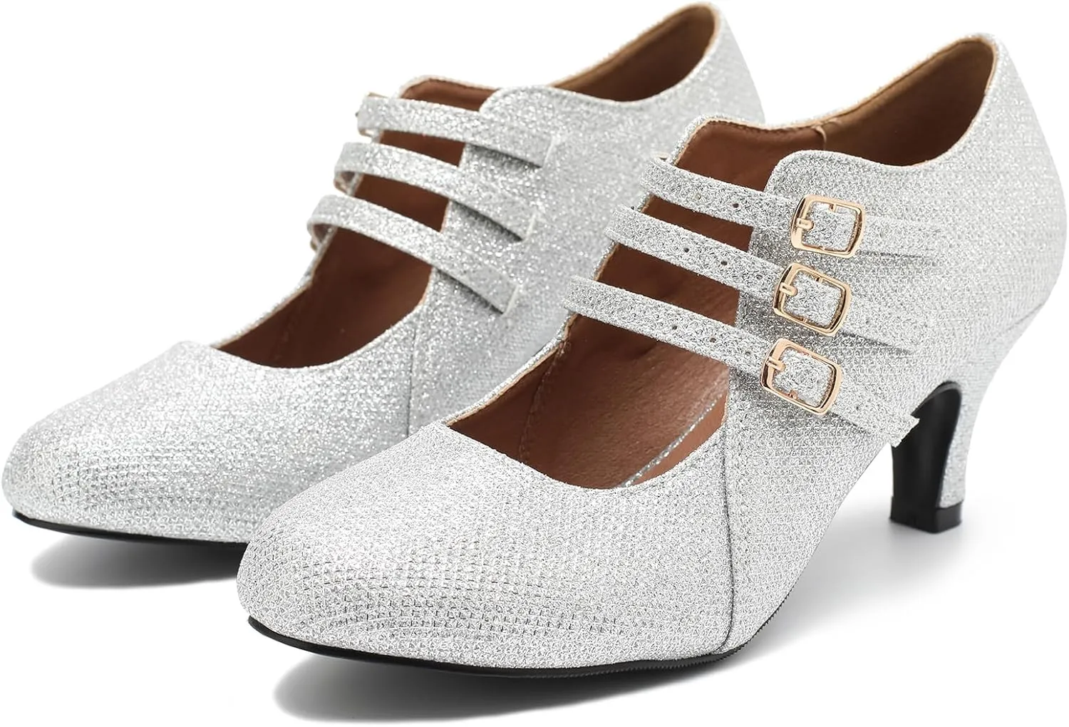 Women's Jessy Dress Mary Jane Shoes Round Toe Low Heels Wedding Office Work Pumps