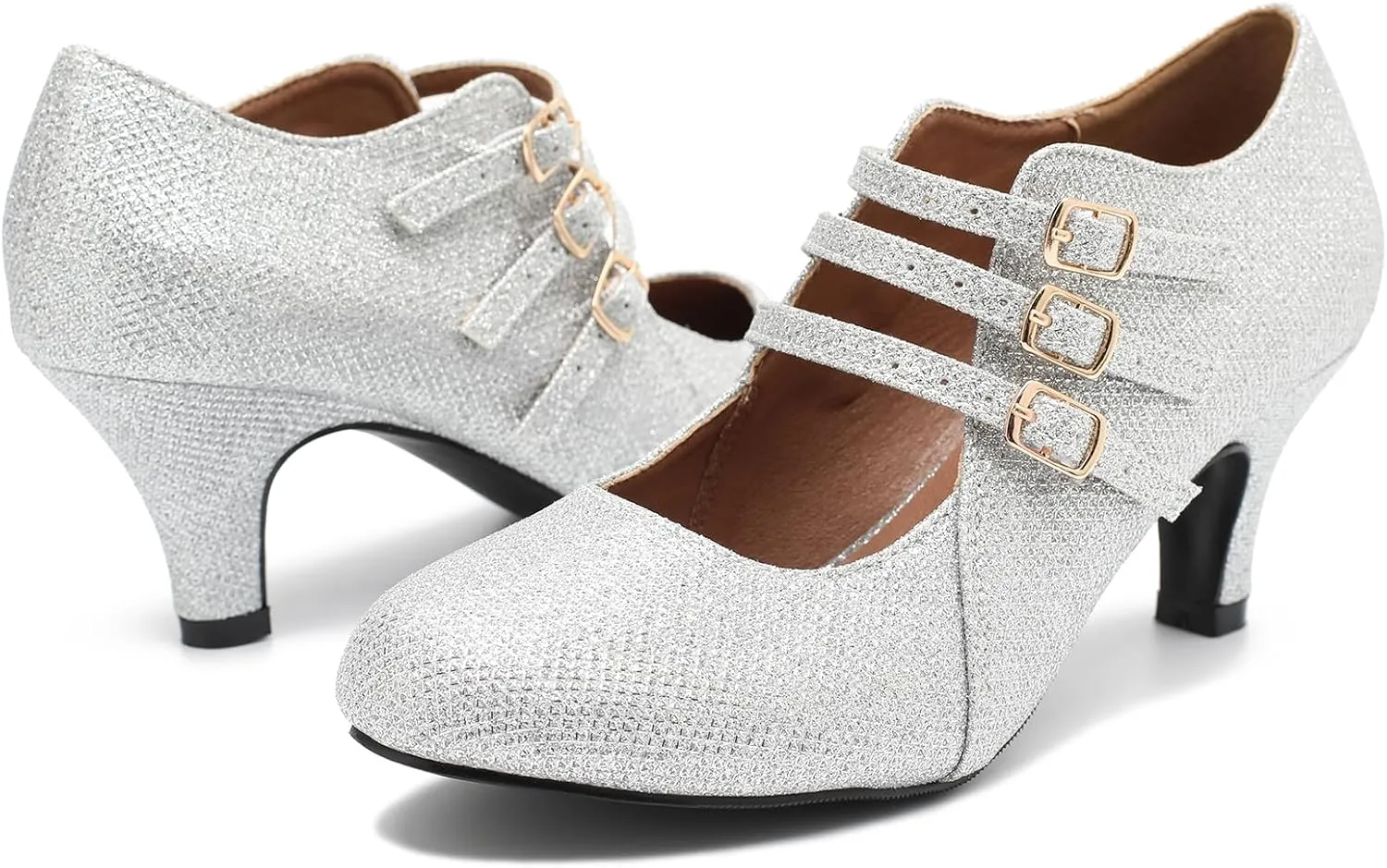 Women's Jessy Dress Mary Jane Shoes Round Toe Low Heels Wedding Office Work Pumps
