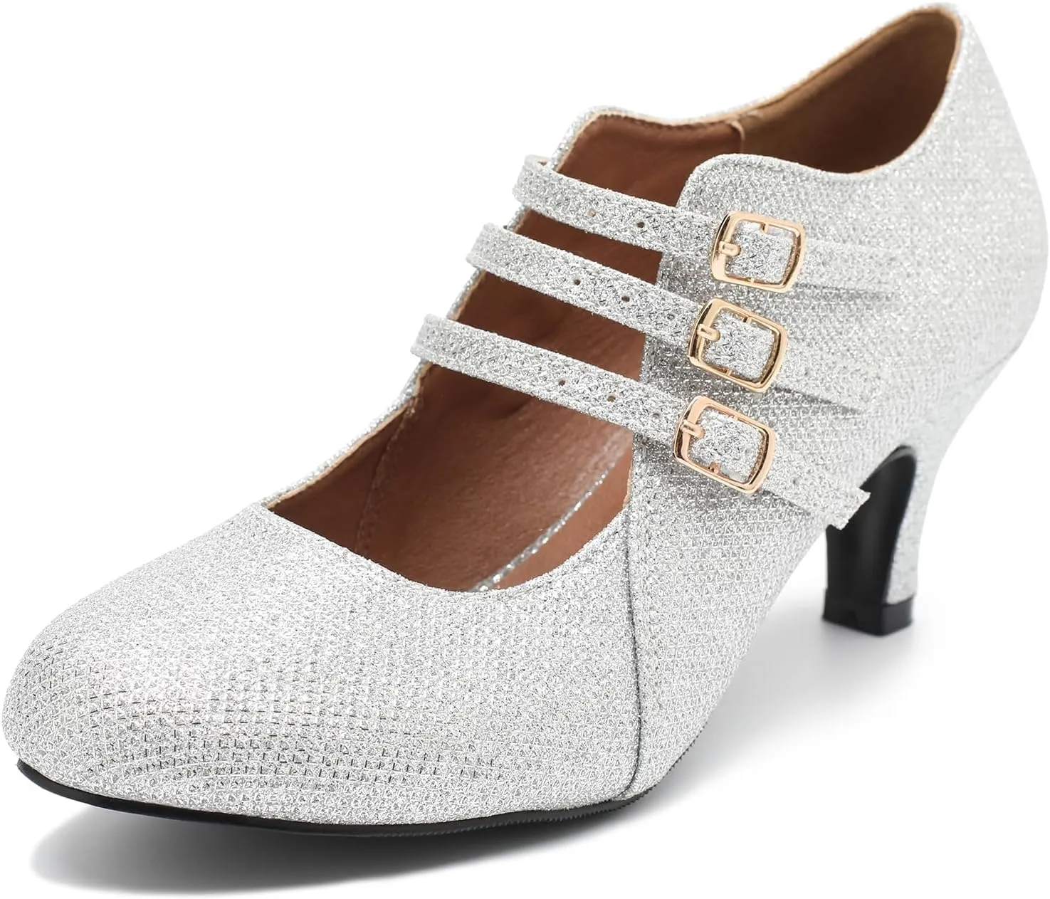 Women's Jessy Dress Mary Jane Shoes Round Toe Low Heels Wedding Office Work Pumps