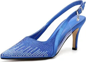 Women's Kitten Heel Rhinestone fine Heel Pointed Toe Comfortable high Heels Women's fine high Heel Elegant Dress Shoes