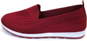 Women's Knitting Flat Shoes Walking Shoes Comfort Loafers Breathable Mesh Female Round Toe Black, Pink, Purple, Red