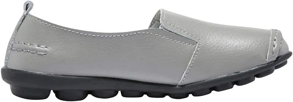 Women's Leather Loafers Comfortable Flat Shoes