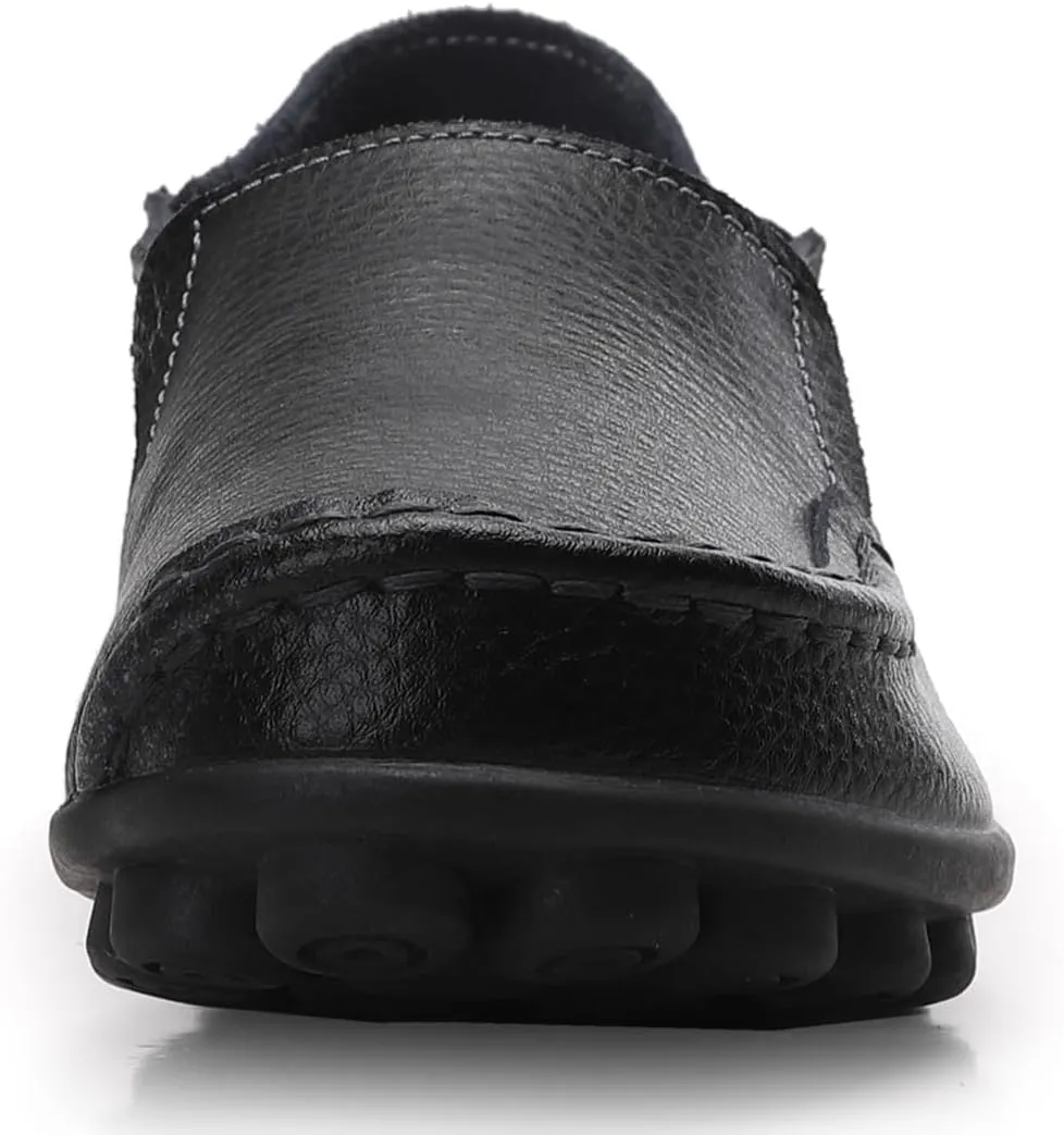 Women's Leather Loafers Comfortable Flat Shoes