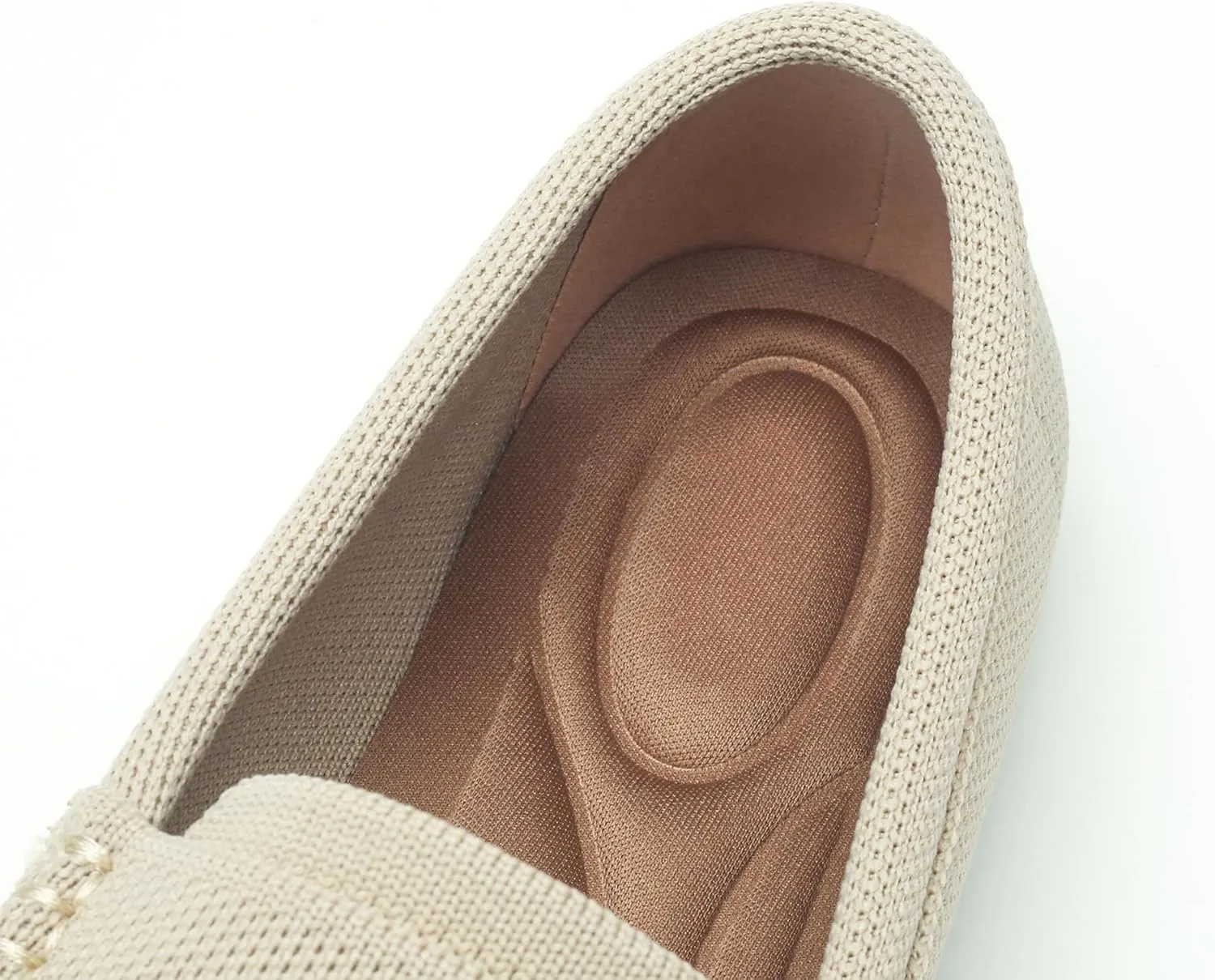 Women's Lightweight Knitted Loafers Casual Flat Shoes Comfortable Boat Shoes Flat Bottomed Breathable Shoes