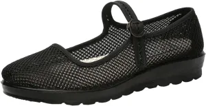 Womens Mesh Mary Jane Flat Shoes Breathable Summer Work Walking Shoes