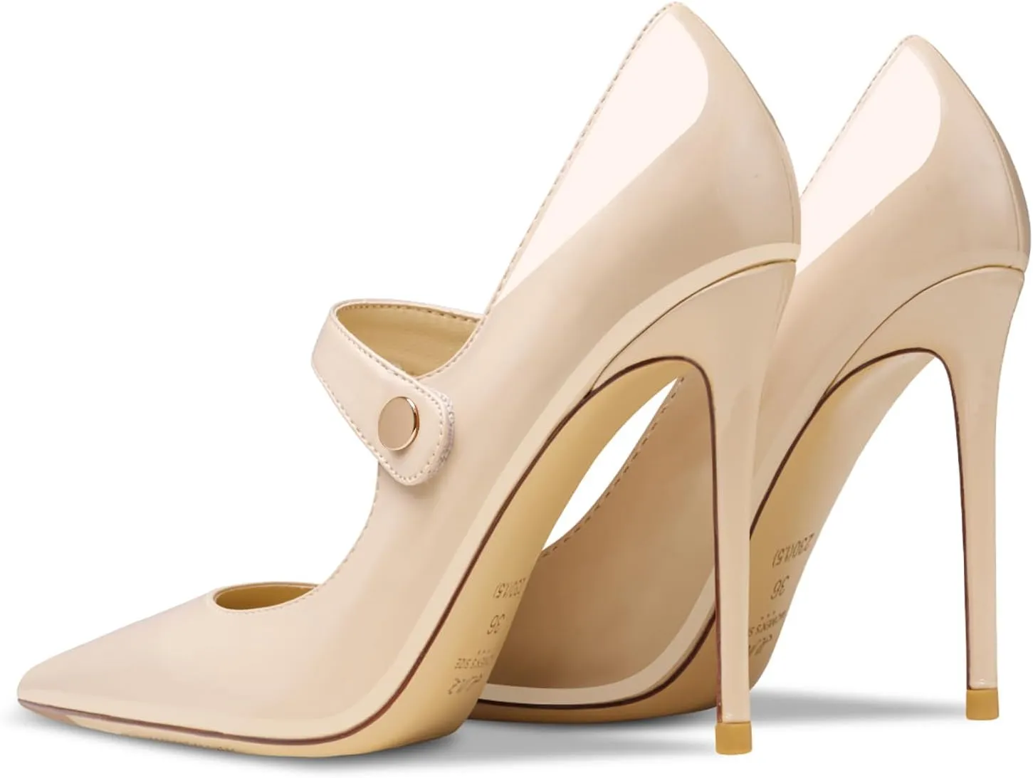 Womens Pointed-Toe Bag-Toe Ankle Strap 4.7 in High Heels Pumps Party Nightclub Wedding Daily Wild Shoes