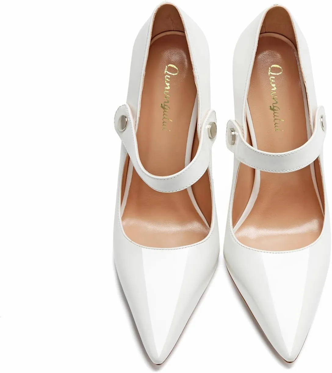 Womens Pointed-Toe Bag-Toe Ankle Strap 4.7 in High Heels Pumps Party Nightclub Wedding Daily Wild Shoes