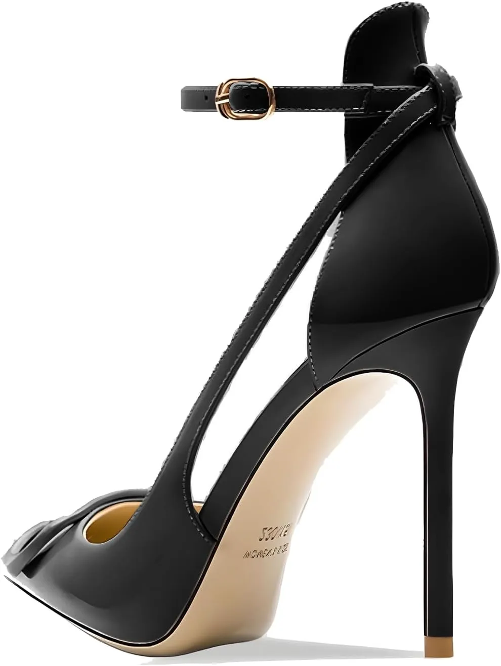 Women's Pointed-Toe Bag-Toe Strappy High-Heeled Shoes Sexy Stiletto Pumps