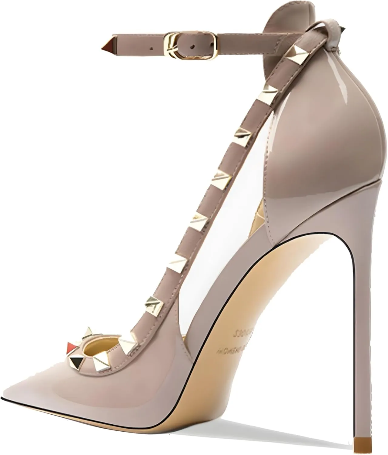 Women's Pointed-Toe Bag-Toe Strappy High-Heeled Shoes Sexy Stiletto Pumps