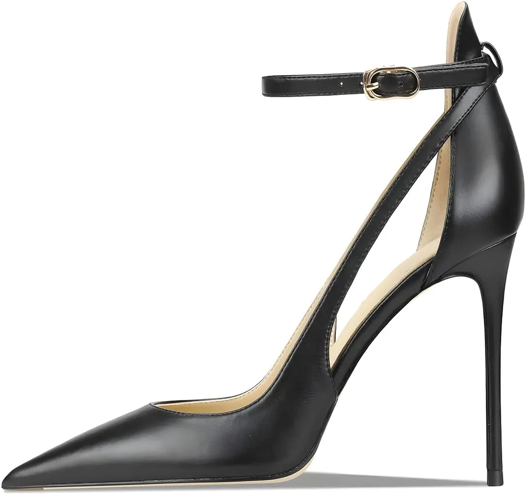 Women's Pointed-Toe Bag-Toe Strappy High-Heeled Shoes Sexy Stiletto Pumps