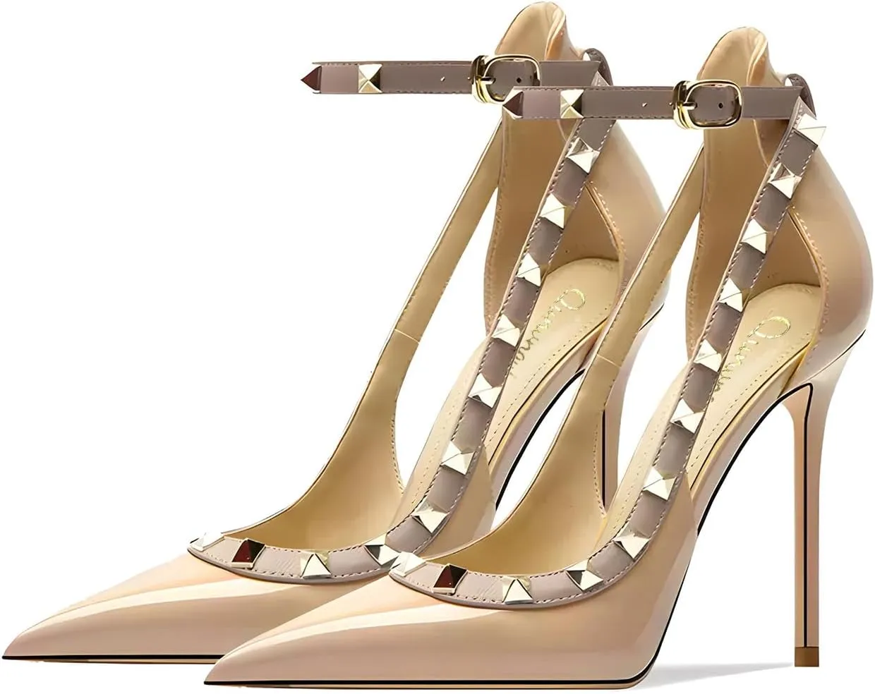 Women's Pointed-Toe Bag-Toe Strappy High-Heeled Shoes Sexy Stiletto Pumps