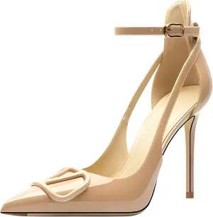 Women's Pointed-Toe Bag-Toe Strappy High-Heeled Shoes Sexy Stiletto Pumps