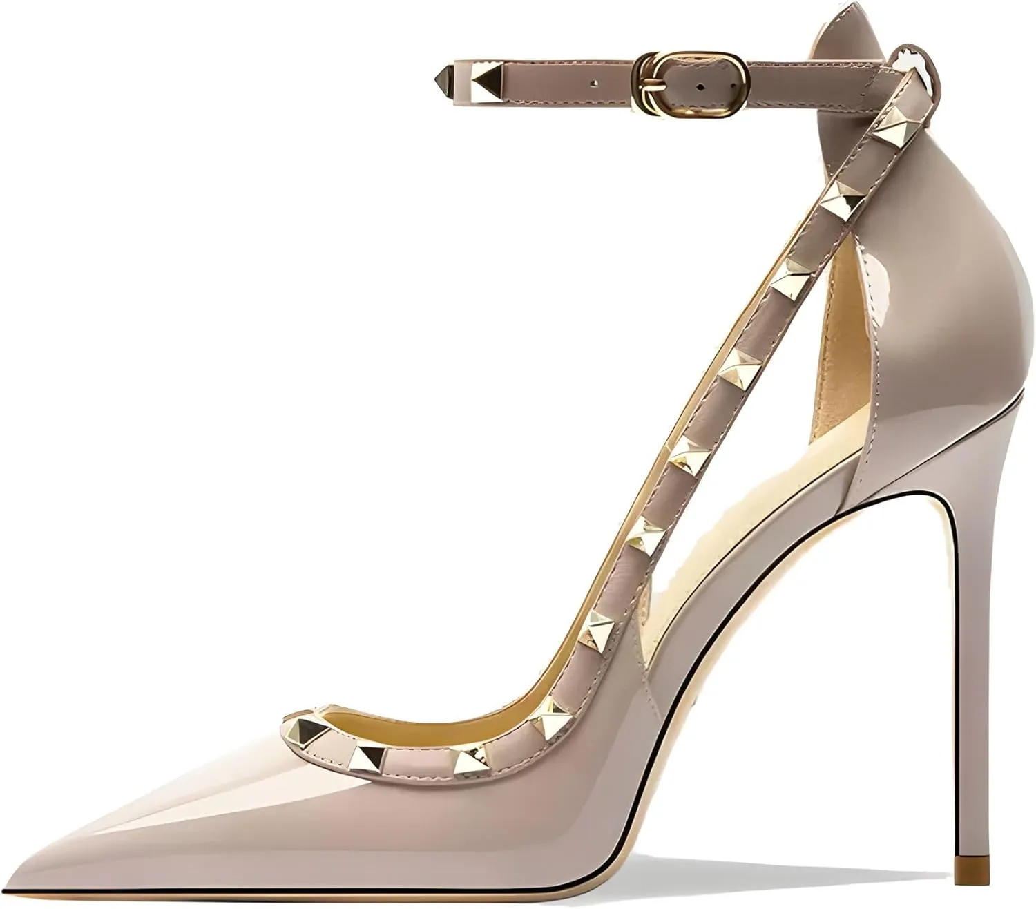 Women's Pointed-Toe Bag-Toe Strappy High-Heeled Shoes Sexy Stiletto Pumps