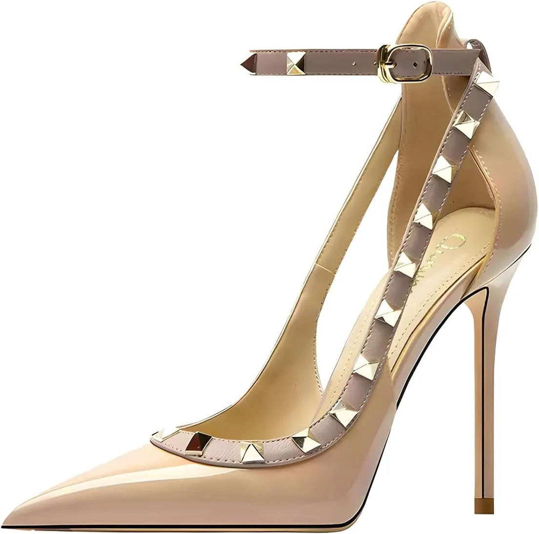 Women's Pointed-Toe Bag-Toe Strappy High-Heeled Shoes Sexy Stiletto Pumps